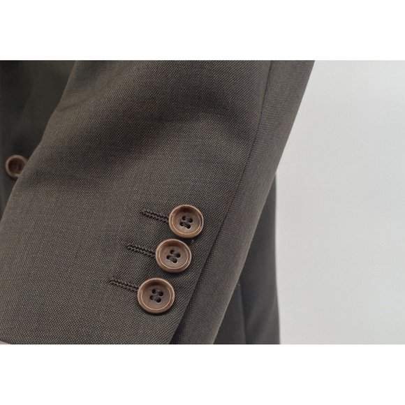 Cavelli 40L Sport Coat Blazer Jacket Brown 100%‎ Wool Tessuto by Zignone - Picture 3 of 11